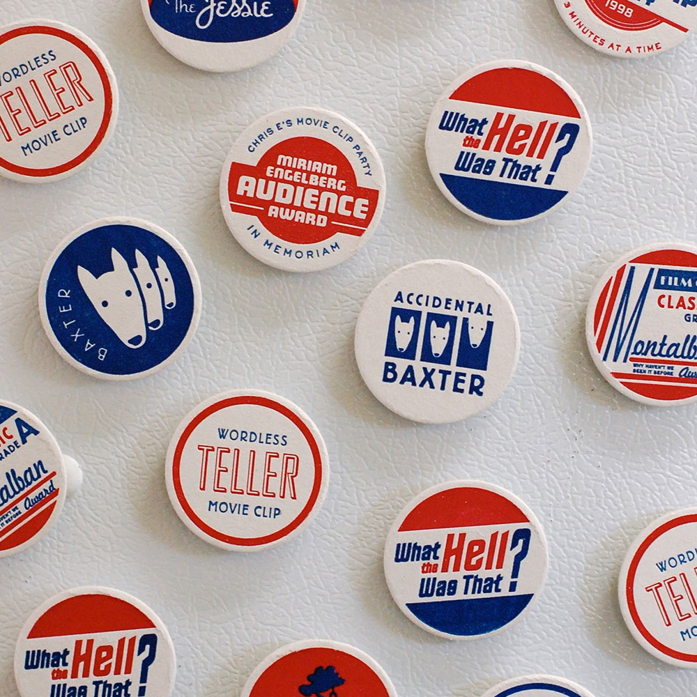 Design thumbnail - Movie Clip Party magnets
