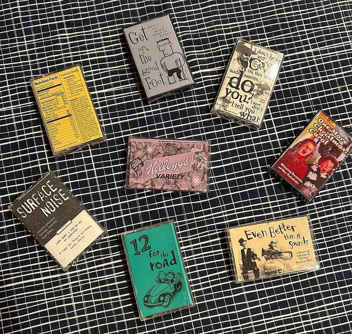 Collection of audiocassette mixtapes